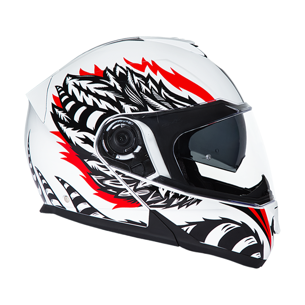 Daytona Glide Modular Motorcycle Helmet - DOT & ECE Approved, Bluetooth Ready, Dual Visor, Men/Women/Youth - W/ Phoenix