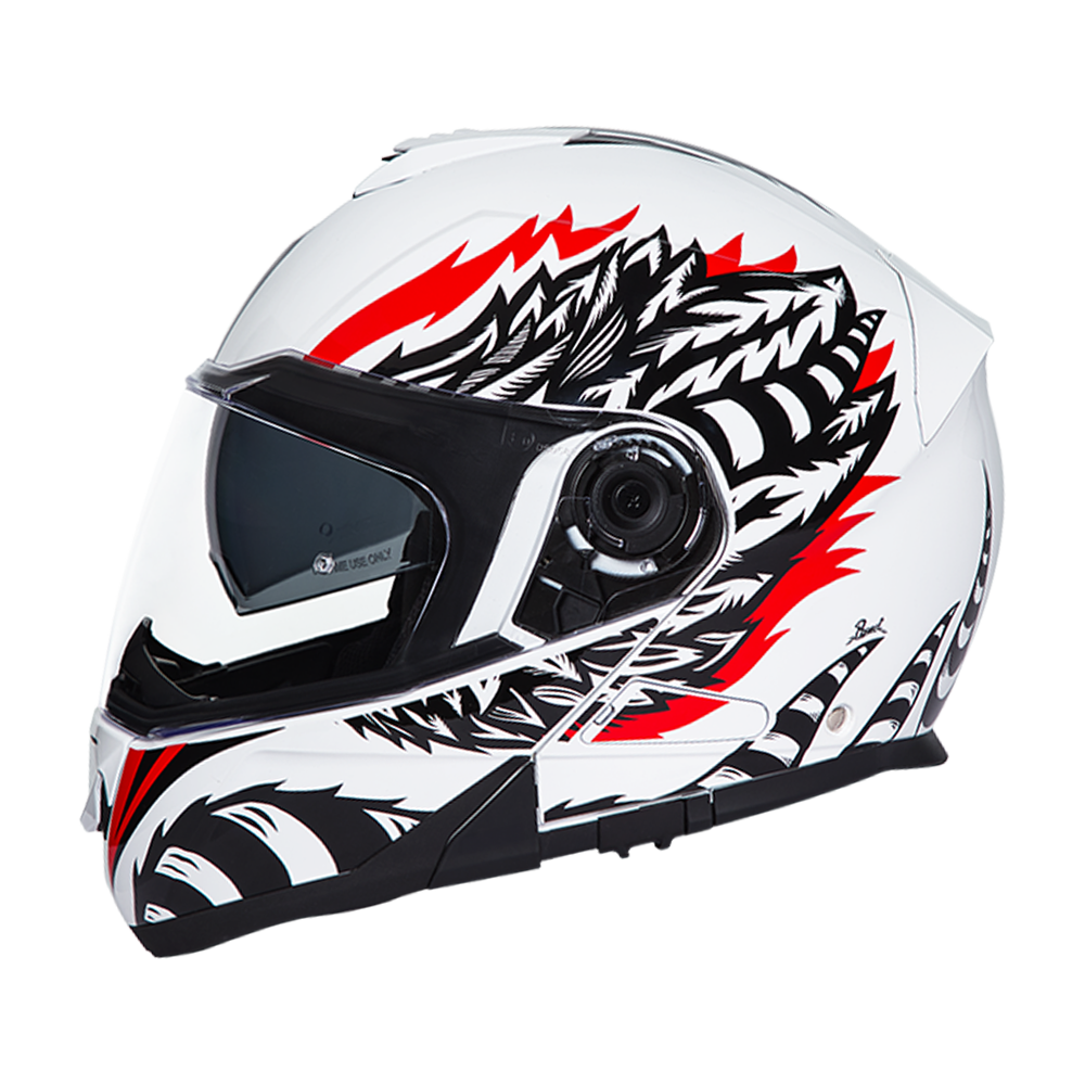 Daytona Glide Modular Motorcycle Helmet - DOT & ECE Approved, Bluetooth Ready, Dual Visor, Men/Women/Youth - W/ Phoenix