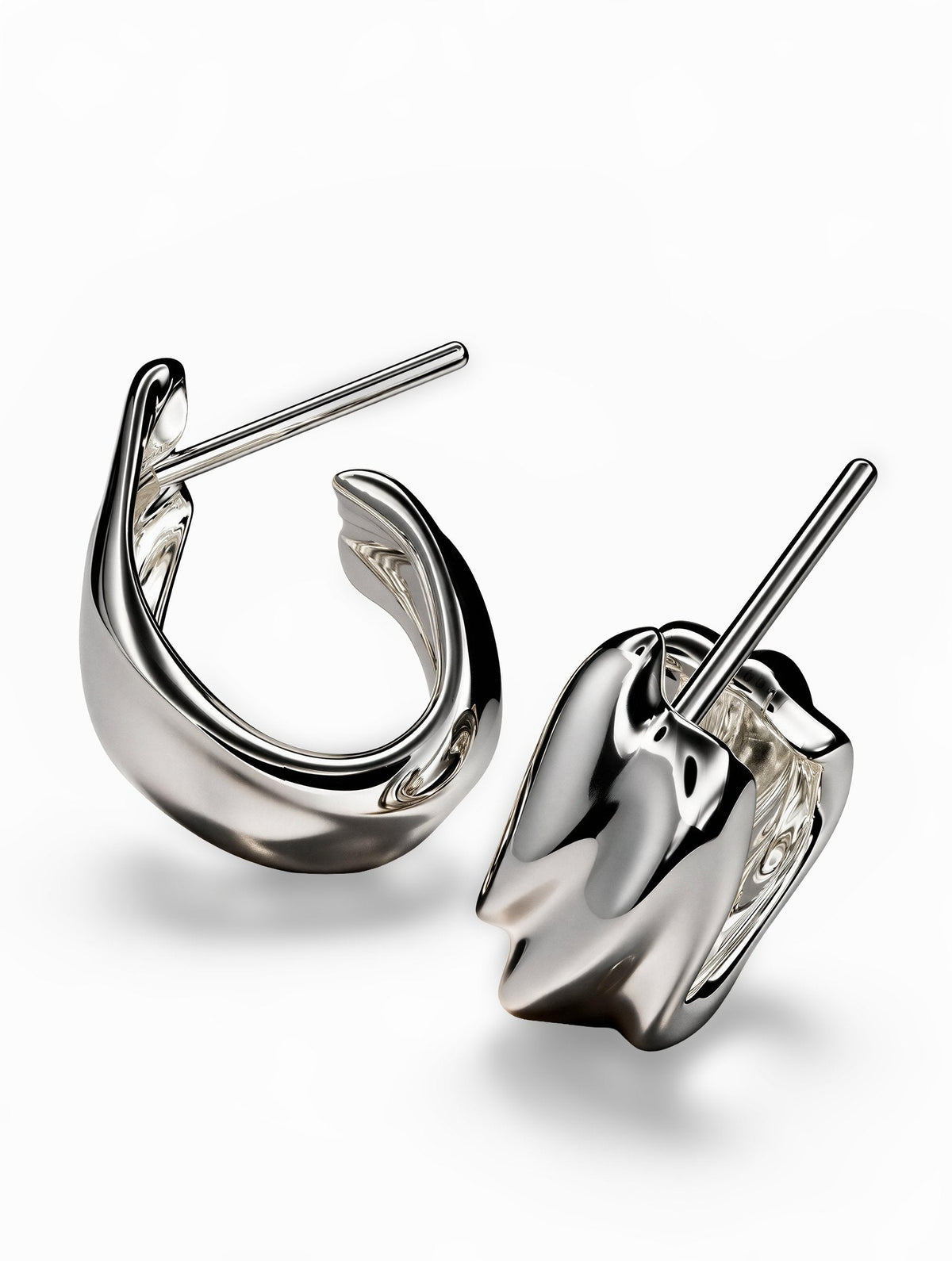 Milos Wave Hoops | Sterling Silver