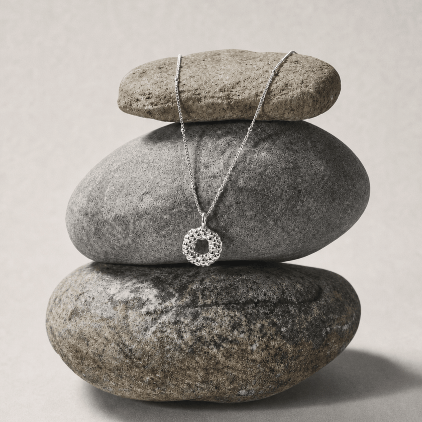 Mini Silver Barnacle Necklace