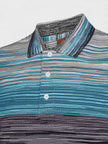 Missoni Space Dye Short Sleeve Polo Shirt Blue