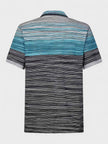 Missoni Space Dye Short Sleeve Polo Shirt Blue