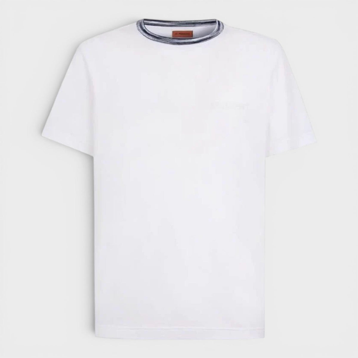 Contrast Detail T-Shirt Space Dyed Navy White