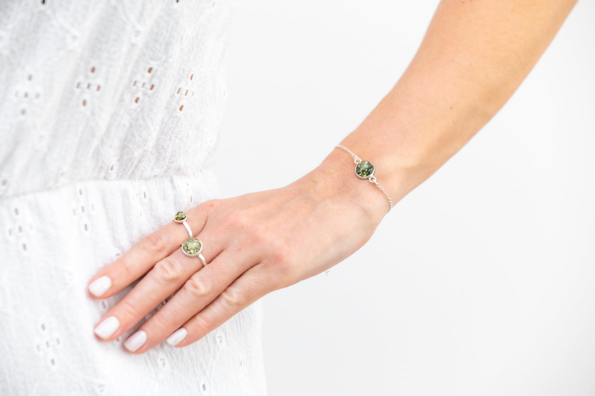 Bracciale a catena a maglie Green Amber ESSENTIALS