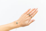 Anello impilabile ESSENTIALS Mini in ambra verde