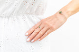 Anello impilabile ESSENTIALS Mini in ambra verde