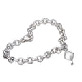 Mortar Board Personalised Silver Charm Bracelet