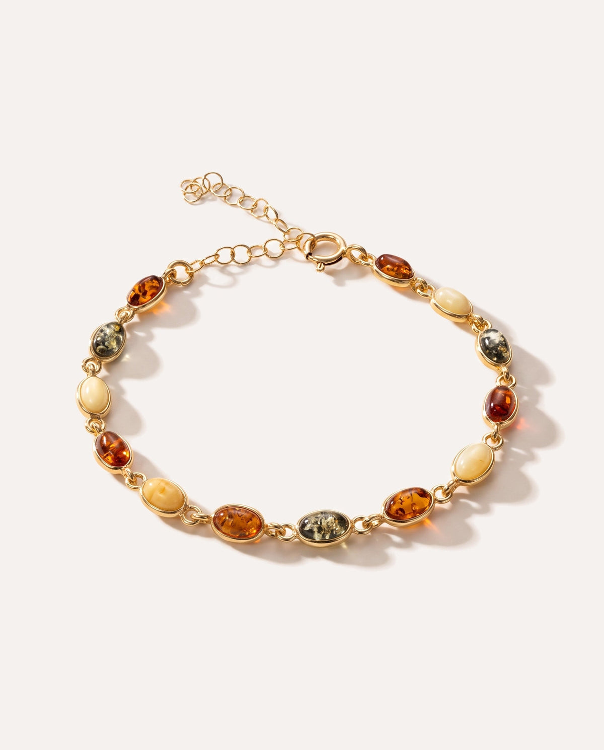 Multicoloured Gold Oval Bracelet