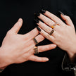 Maken Emalj Guld Sigillring