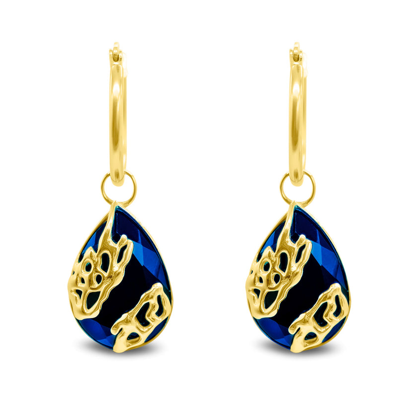 Siren’s Sorrow Teardrop Gold Earrings