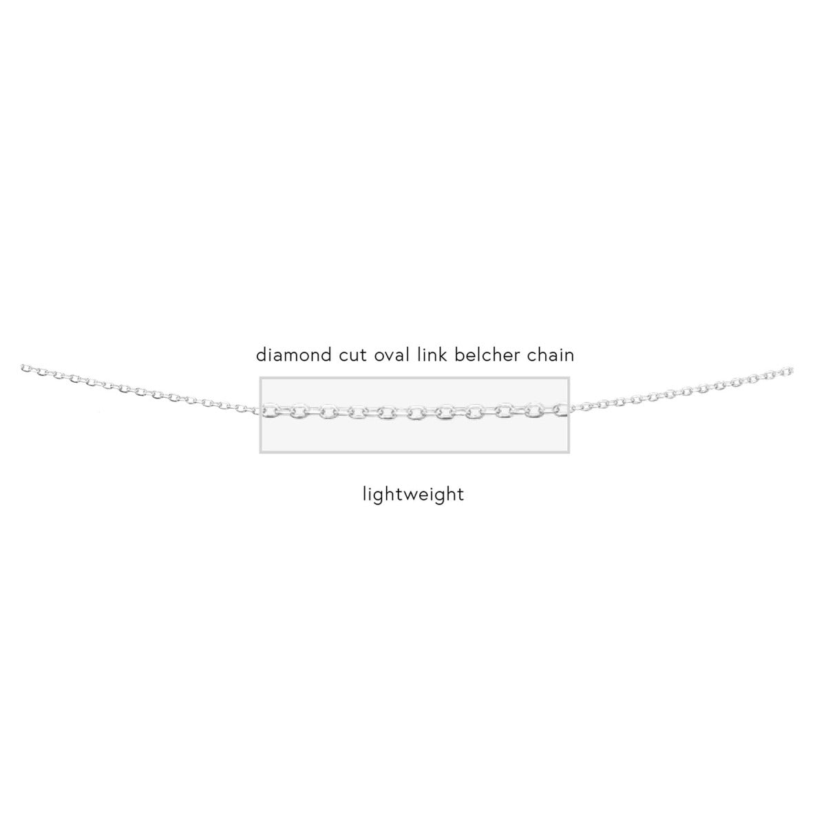 Beginnings Diamond Cut Oval Gliederkette