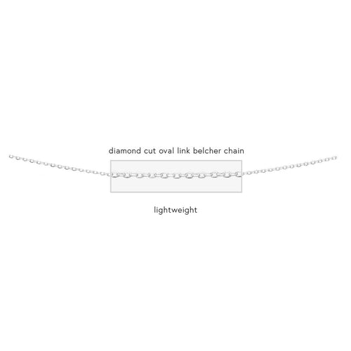 Beginnings Diamond Cut Oval Link Chain