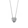 Beginnings Pave Heart Necklace with Cubic Zirconia 40+5cm