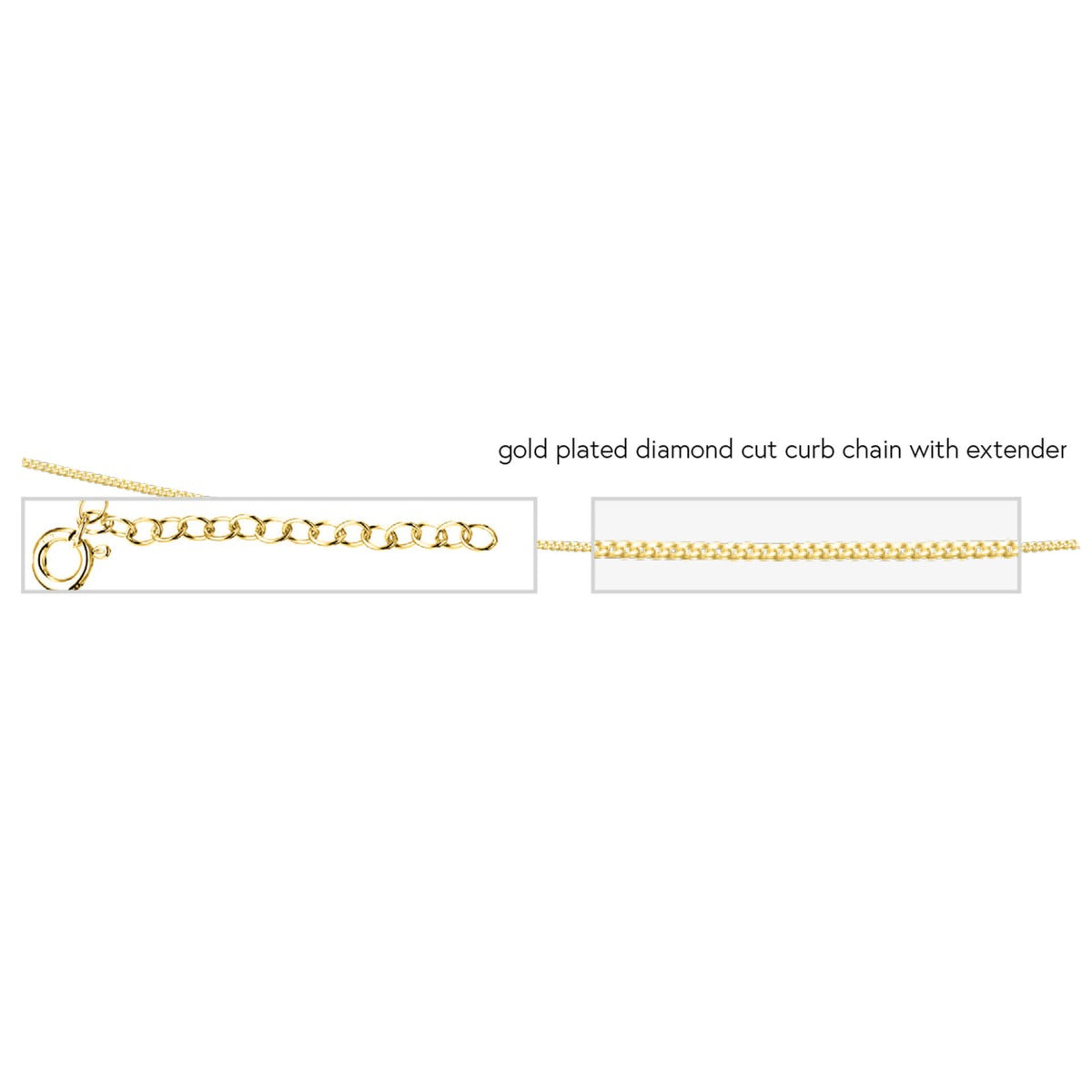 Beginnings Diamond Cut Curb Chain with Extender
