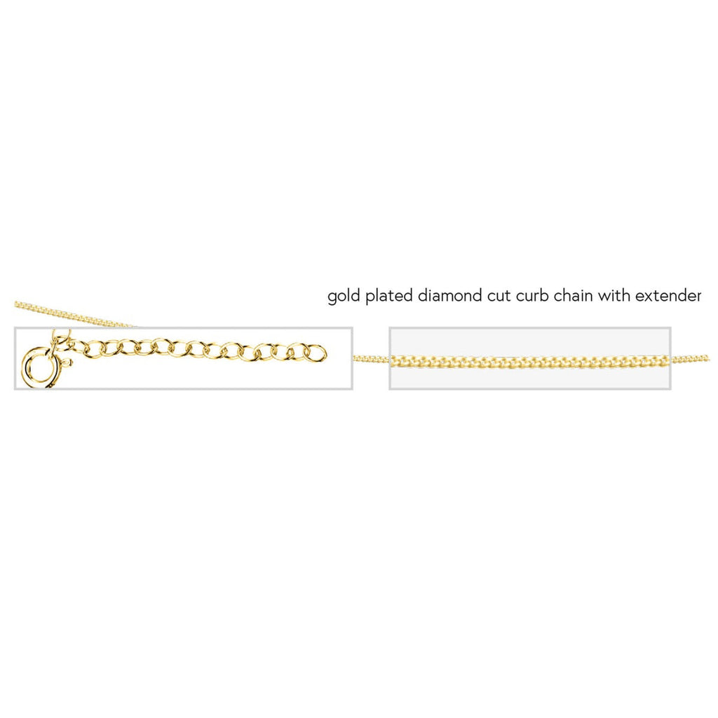 Beginnings Diamond Cut Curb Chain with Extender