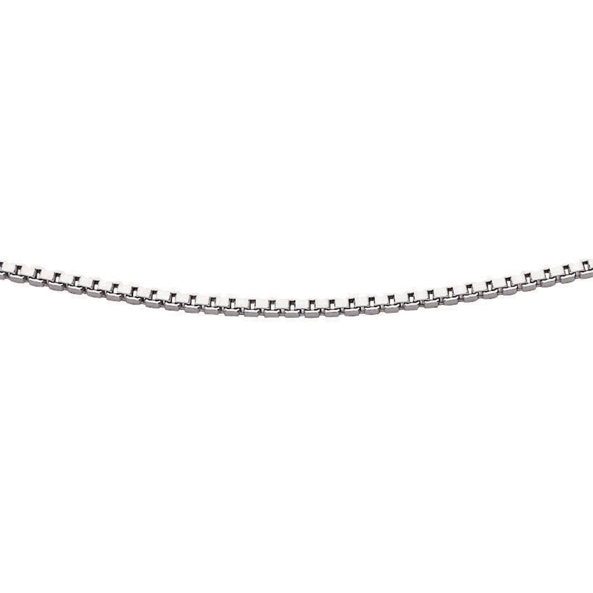Beginnings Rhodium Plated Box Chain with Extender 46cm-51cm