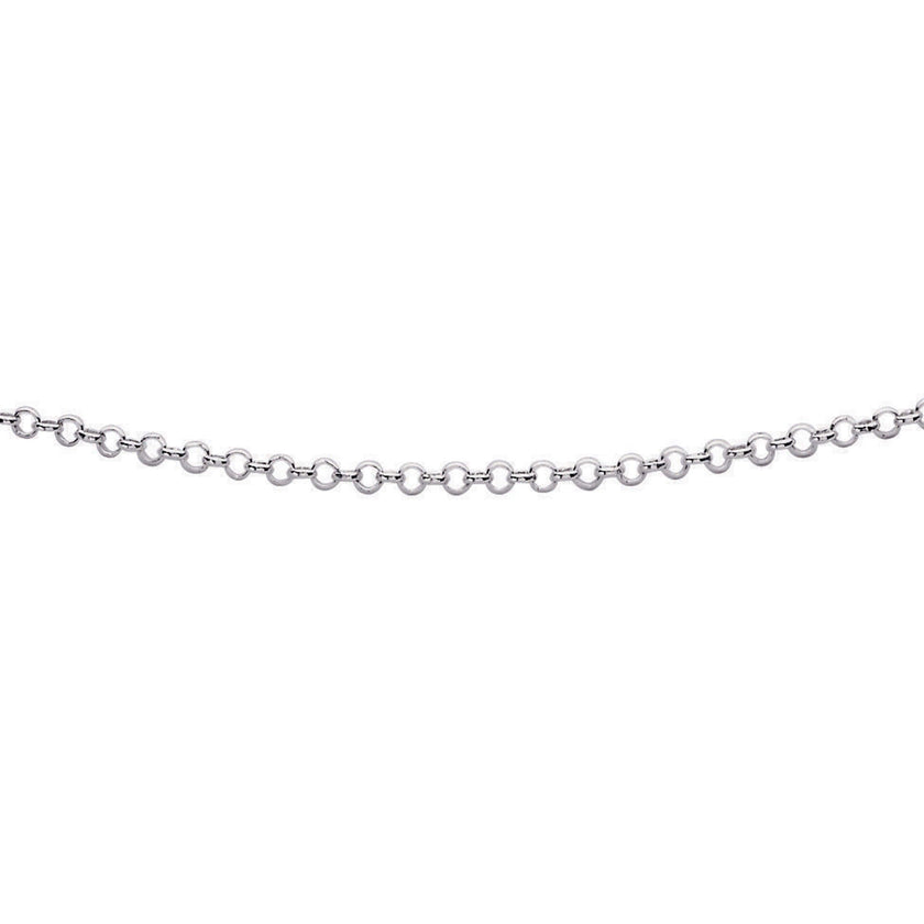 Beginnings Rhodium Plated Belcher Chain with Extender 56cm-61cm