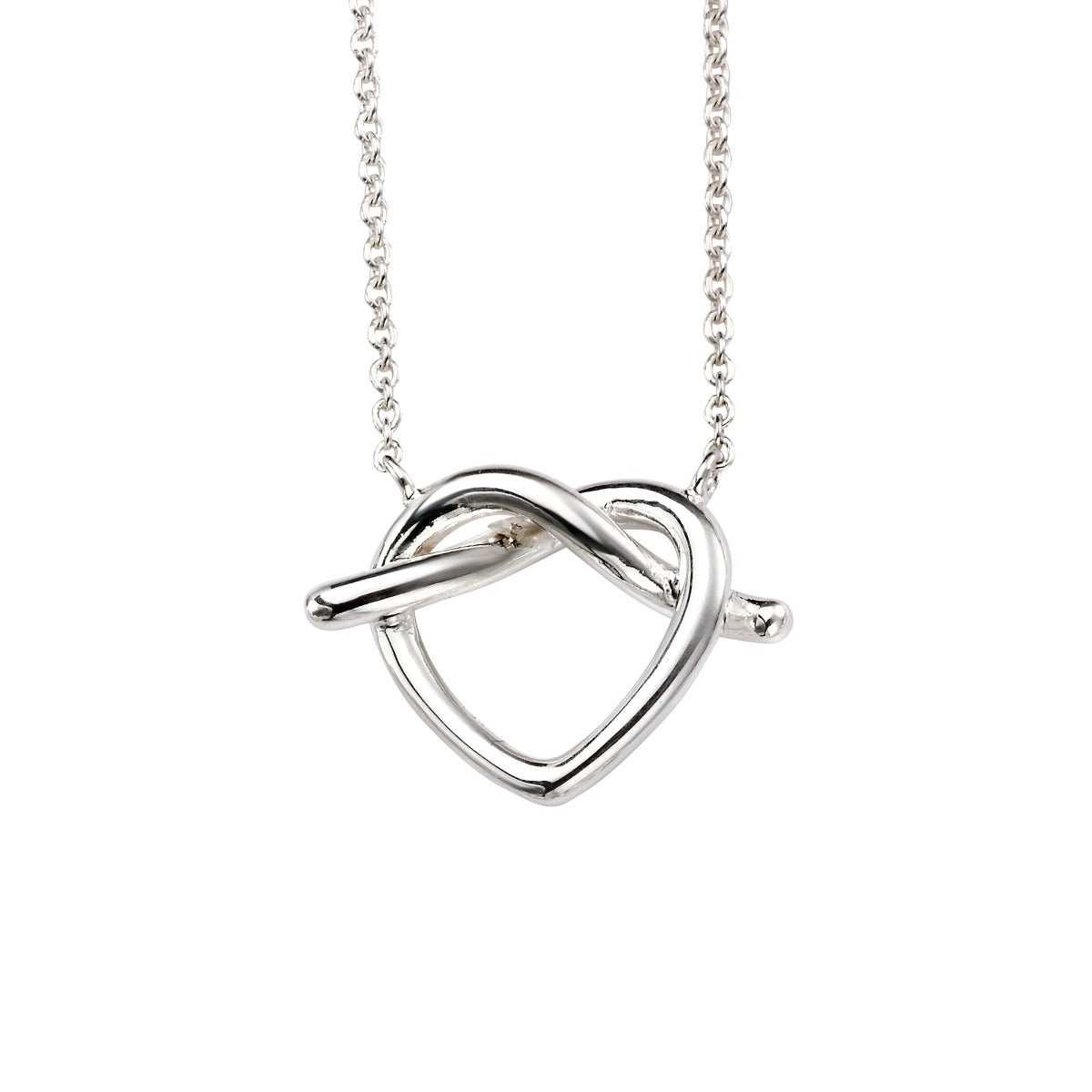 Beginnings Pretzel Heart Necklace 45cm