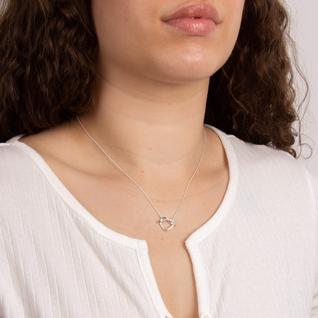 Beginnings Pretzel Heart Necklace 45cm