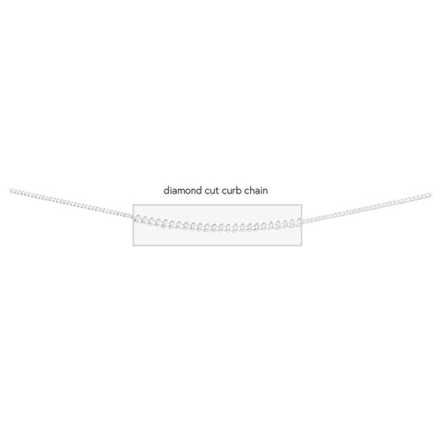 Beginnings Diamond Cut Curb Chain 83cm