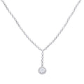 Diamonfire Pave Set Zirconia Drop Necklace