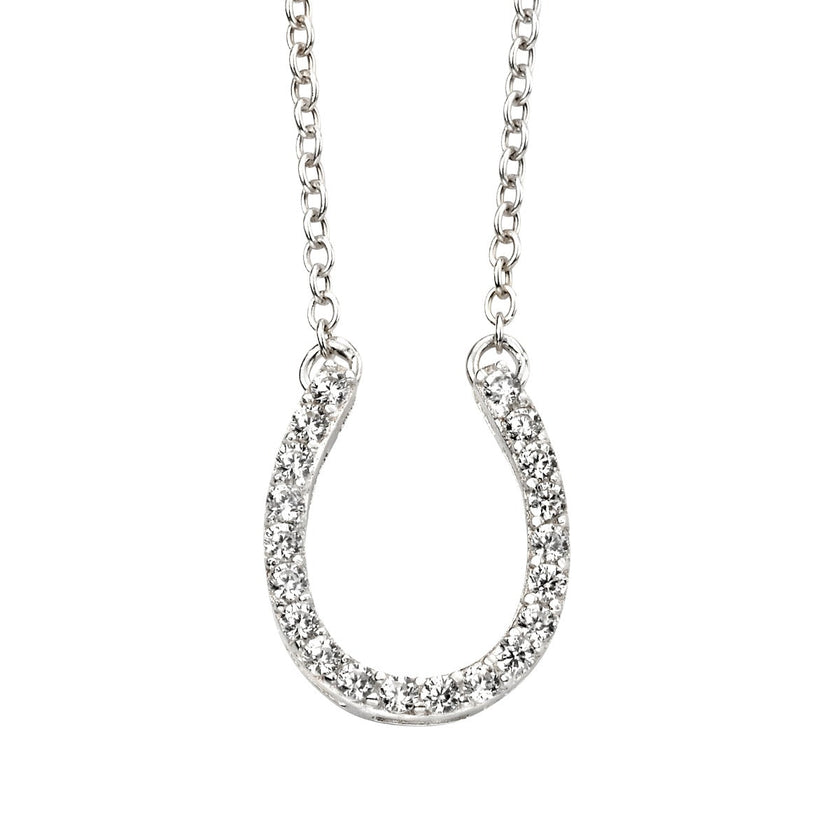 Beginnings Horse Shoe Necklace with Cubic Zirconia 42-47cm
