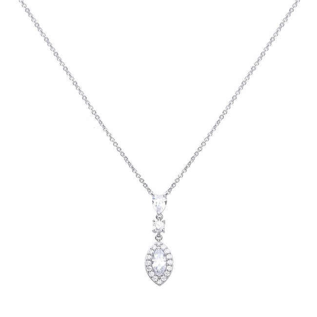 Diamonfire Marquise and Pave Zirconia Necklace