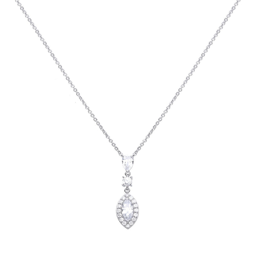 Diamonfire Halskette mit Navette- und Pavé-Zirkonia