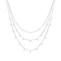 Diamonfire Triple Row Zirconia Necklace