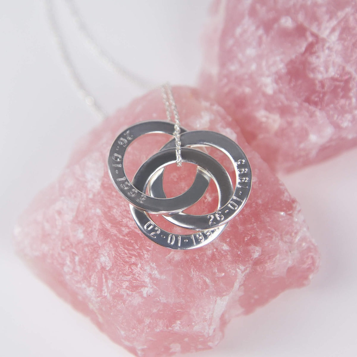 Beginnings Triple Interlinked Circles Necklace
