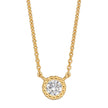 Beginnings Millegrain Edge Cubic Zirconia Necklace