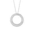 Diamonfire Pave Swirl Open Circle Necklace