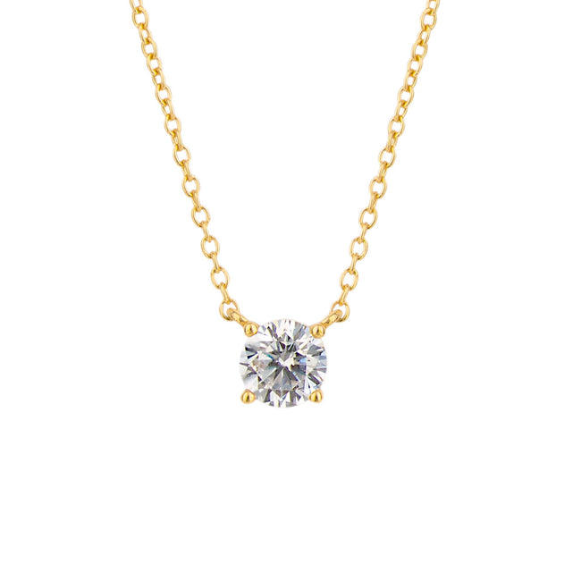 Collar solitario de cuatro garras Diamonfire