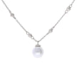 Diamonfire Station Necklace with Shell Pearl