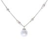 Diamonfire Station Necklace with Shell Pearl