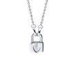 D For Diamond Vorhängeschloss-Herz-Halskette mit Diamant