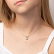 D For Diamond Vorhängeschloss-Herz-Halskette mit Diamant