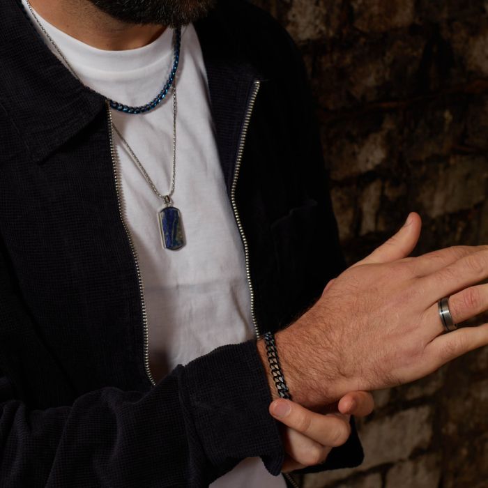 Fred Bennett Blue Curb Chain Bracelet