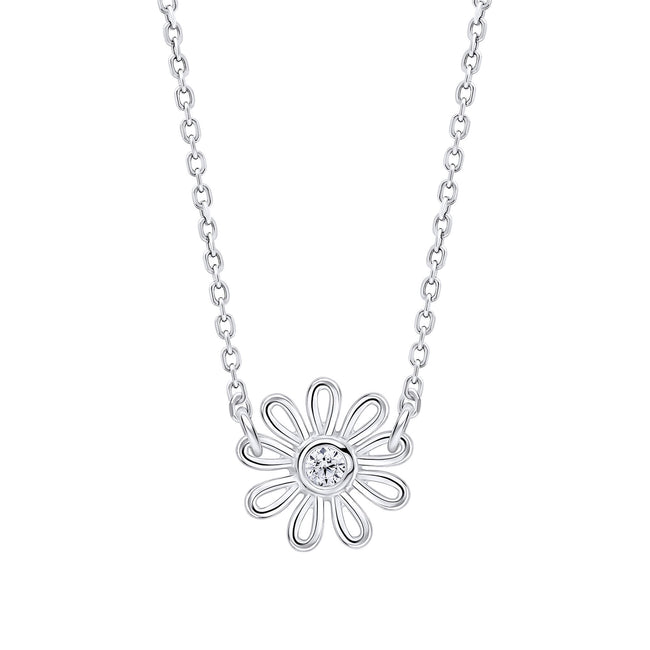 Laura Ashley Silver Thorncliff Daisy-halskæde