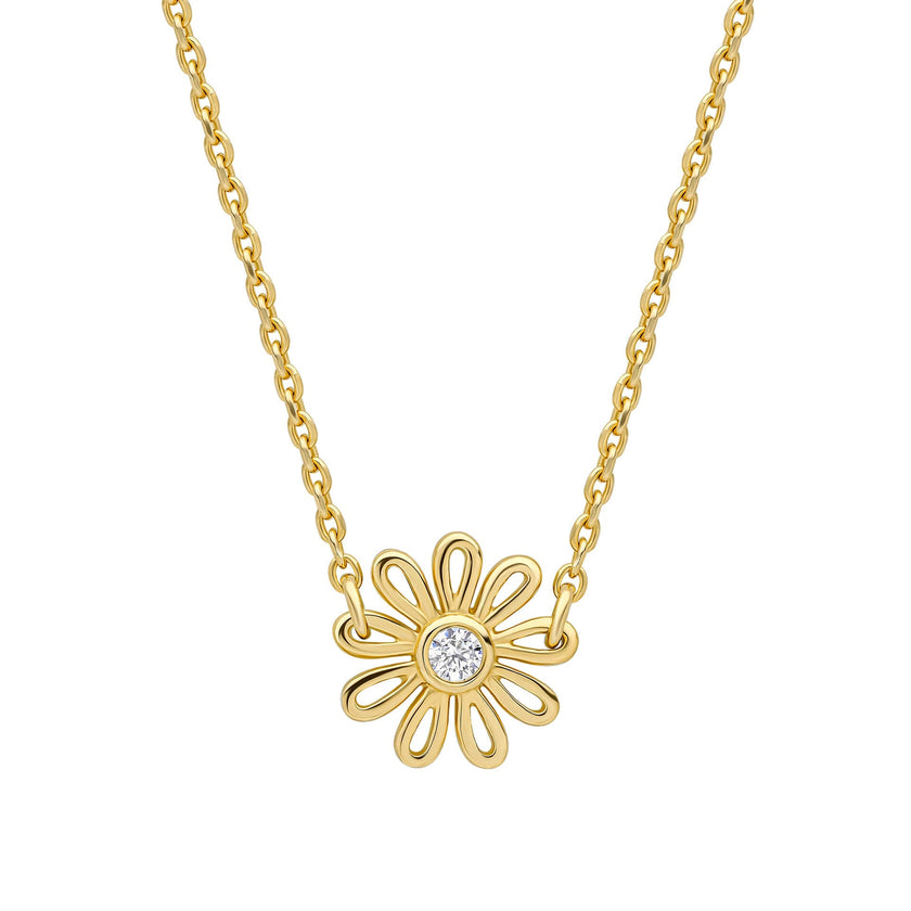 Laura Ashley Silver Thorncliff Daisy Necklace
