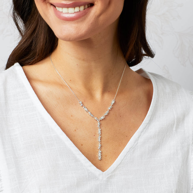 Laura Ashley Silver Naunton Folly Lariat-halskæde