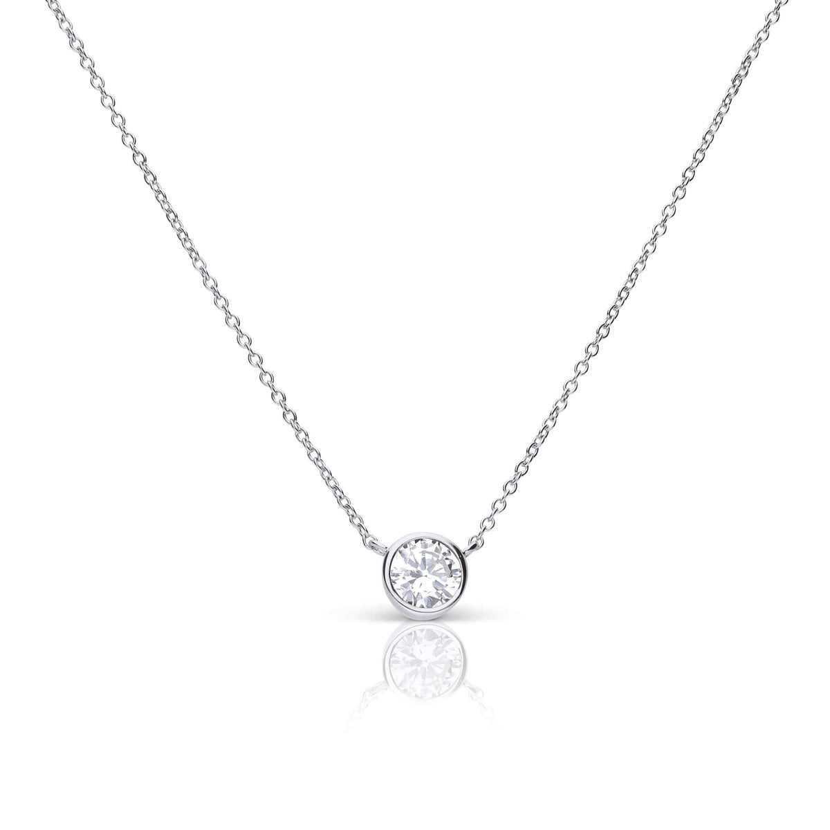 Diamonfire Solitaire Zetting Zirconia Ketting
