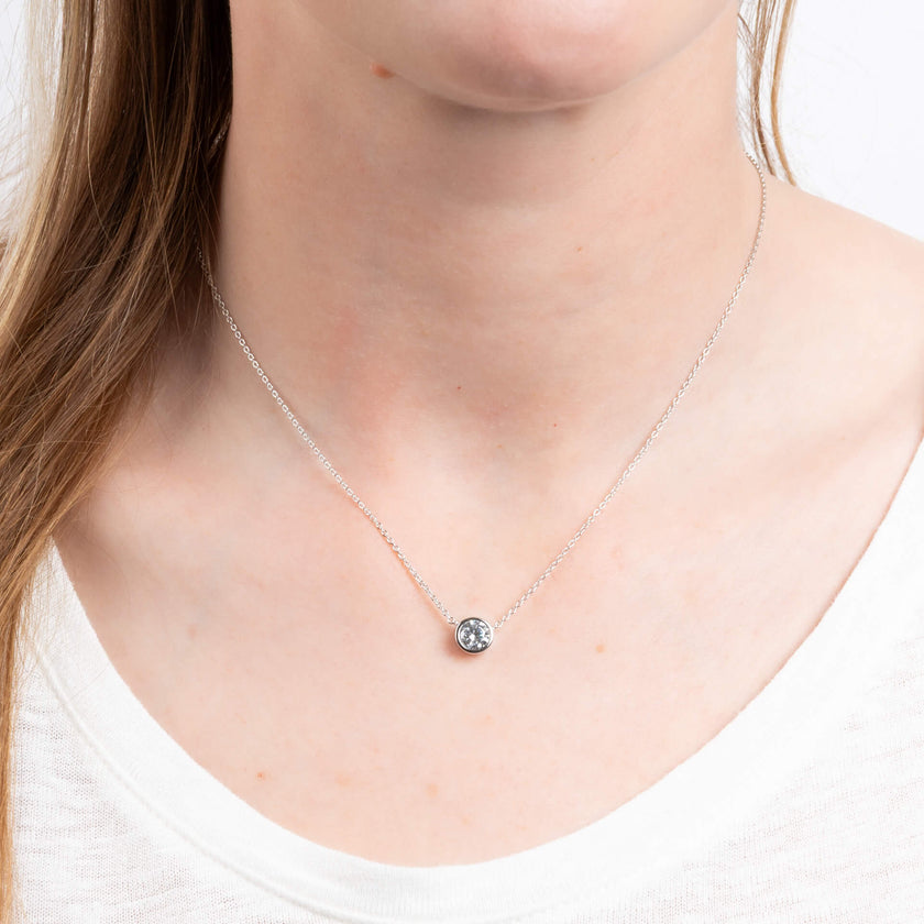 Diamonfire Solitaire Zetting Zirconia Ketting