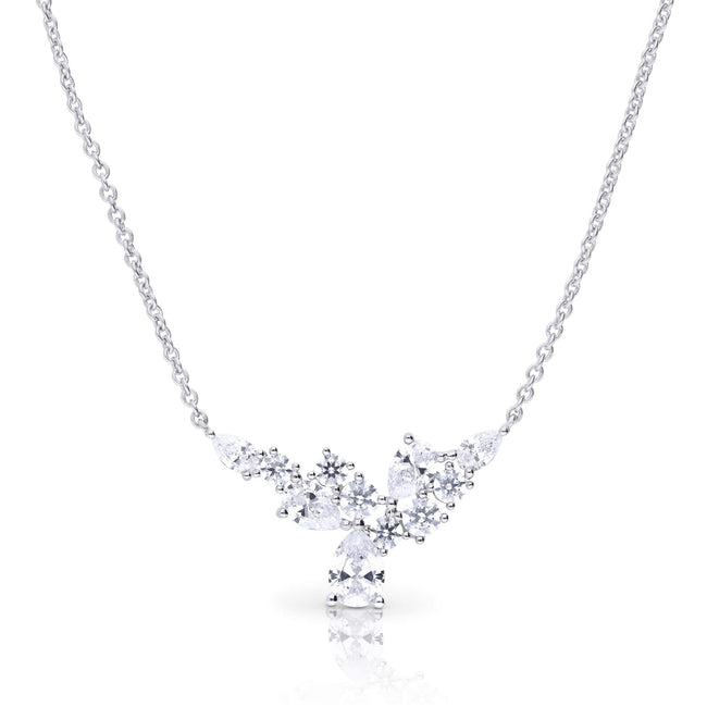 Diamonfire Statement Multi-Cut Zirconia Cluster Halskæde