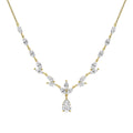 Diamonfire Vine Leaf Necklace with Teardrop Drop