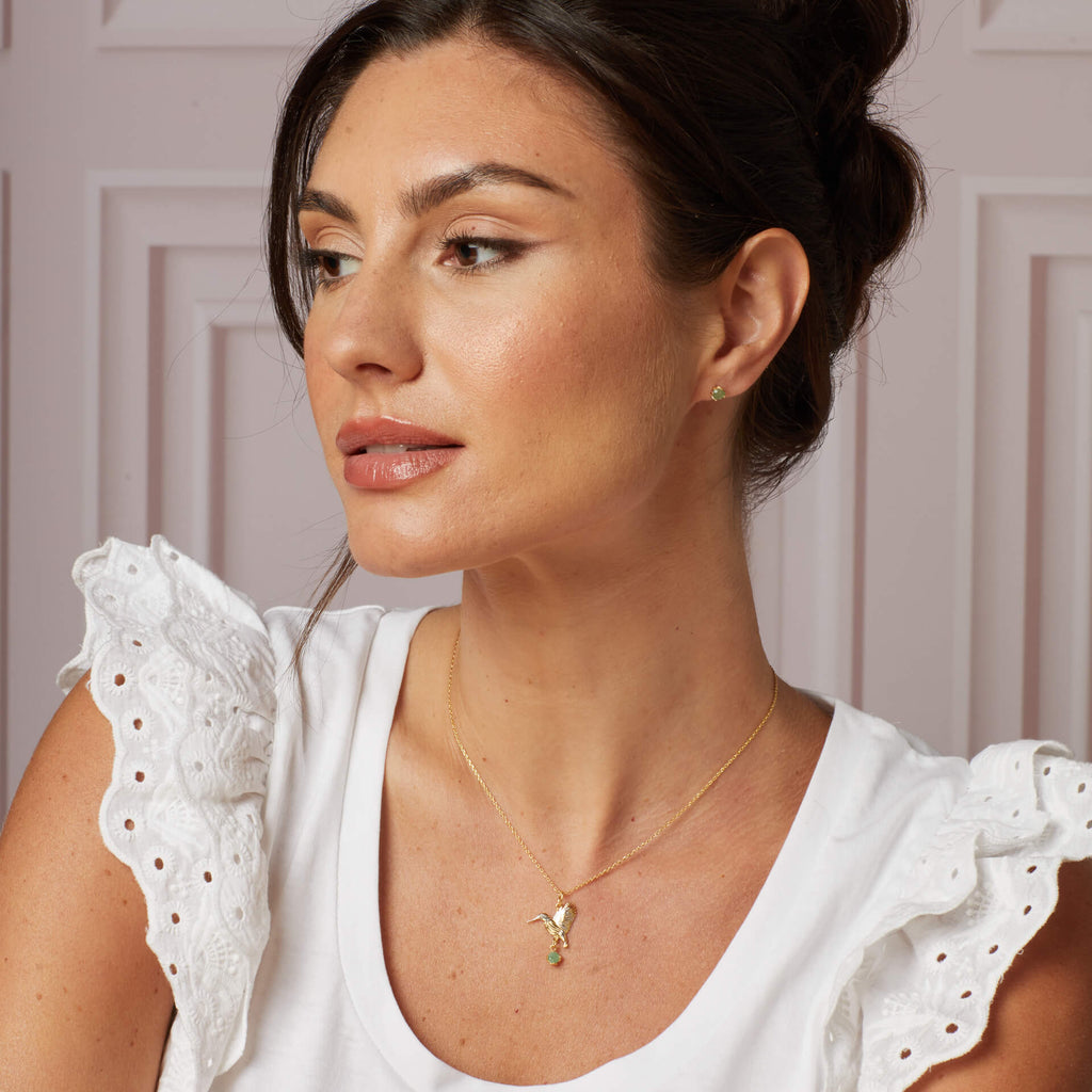 Laura Ashley Silver Llanelli Kingfisher Necklace