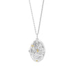 Laura Ashley Silberne Broadoak Medaillon-Halskette