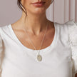 Laura Ashley Silberne Broadoak Medaillon-Halskette