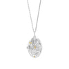 Laura Ashley Silberne Broadoak Medaillon-Halskette