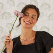 Laura Ashley Silver Thornage Flowers Creolen